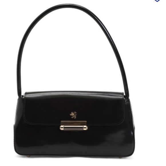 PRATESI BLACK TOP HANDLE HANDBAG! Gorgeous and classy! New - Picture 1 of 4